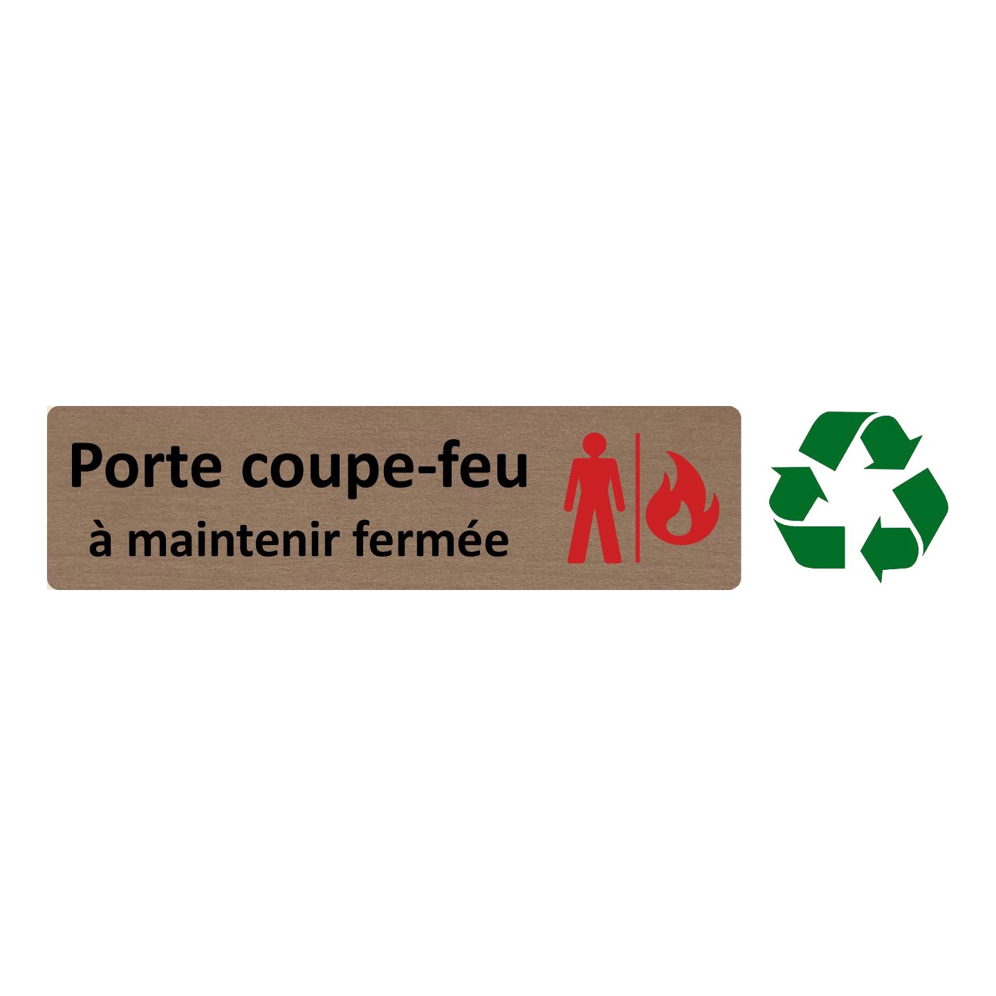 Plaque de porte économique " Porte-coupe-feu à maintenir fermée "