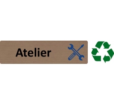 Plaque de porte économique " Atelier "