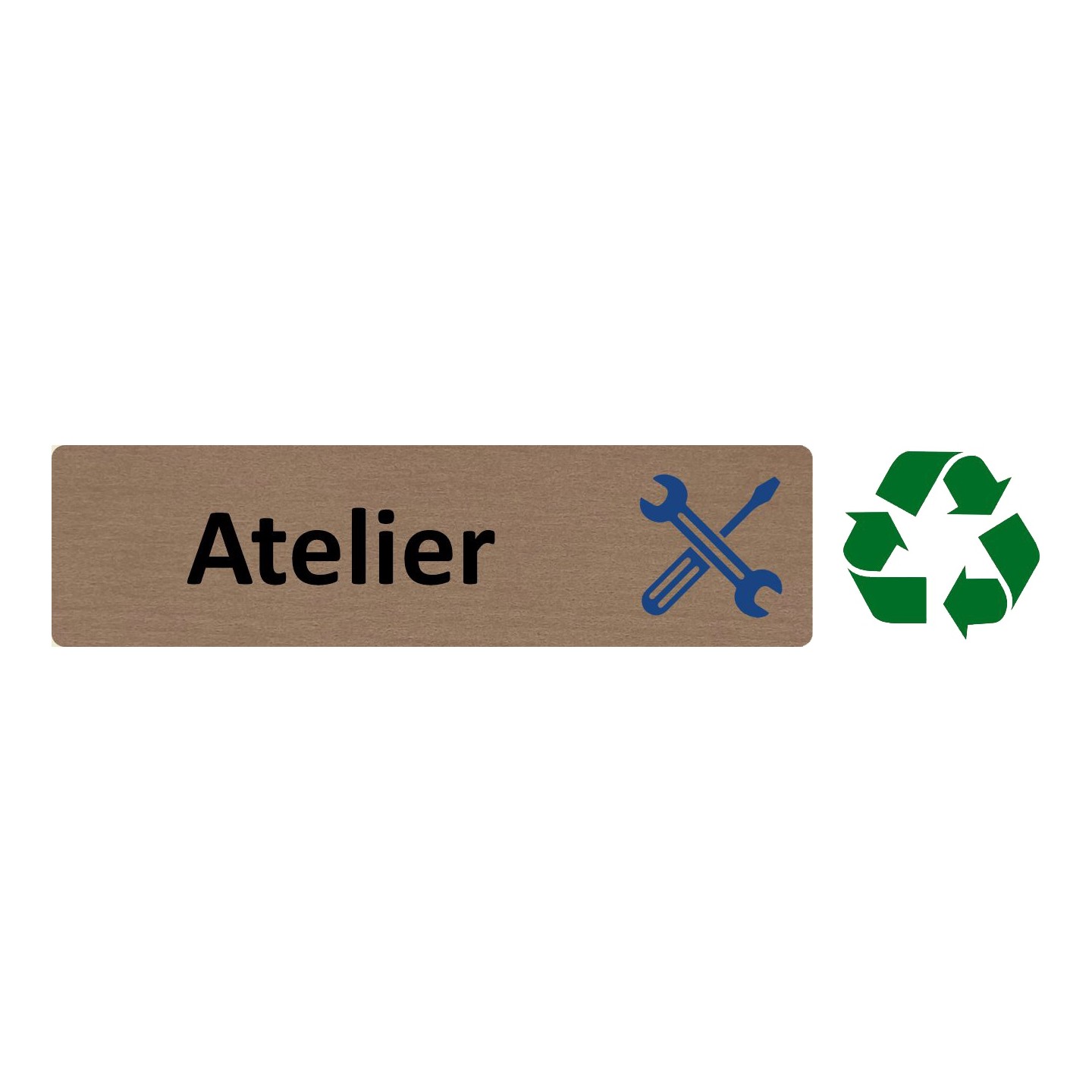Plaque de porte économique " Atelier "