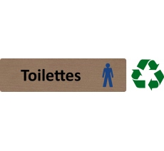 Plaque de porte standard en bois 2.0 " Toilettes hommes "