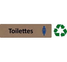 Plaque de porte standard en bois 2.0 " Toilettes femmes"
