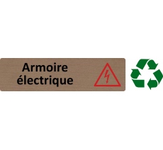 Plaque de porte standard en bois 2.0 " Armoire électrique "