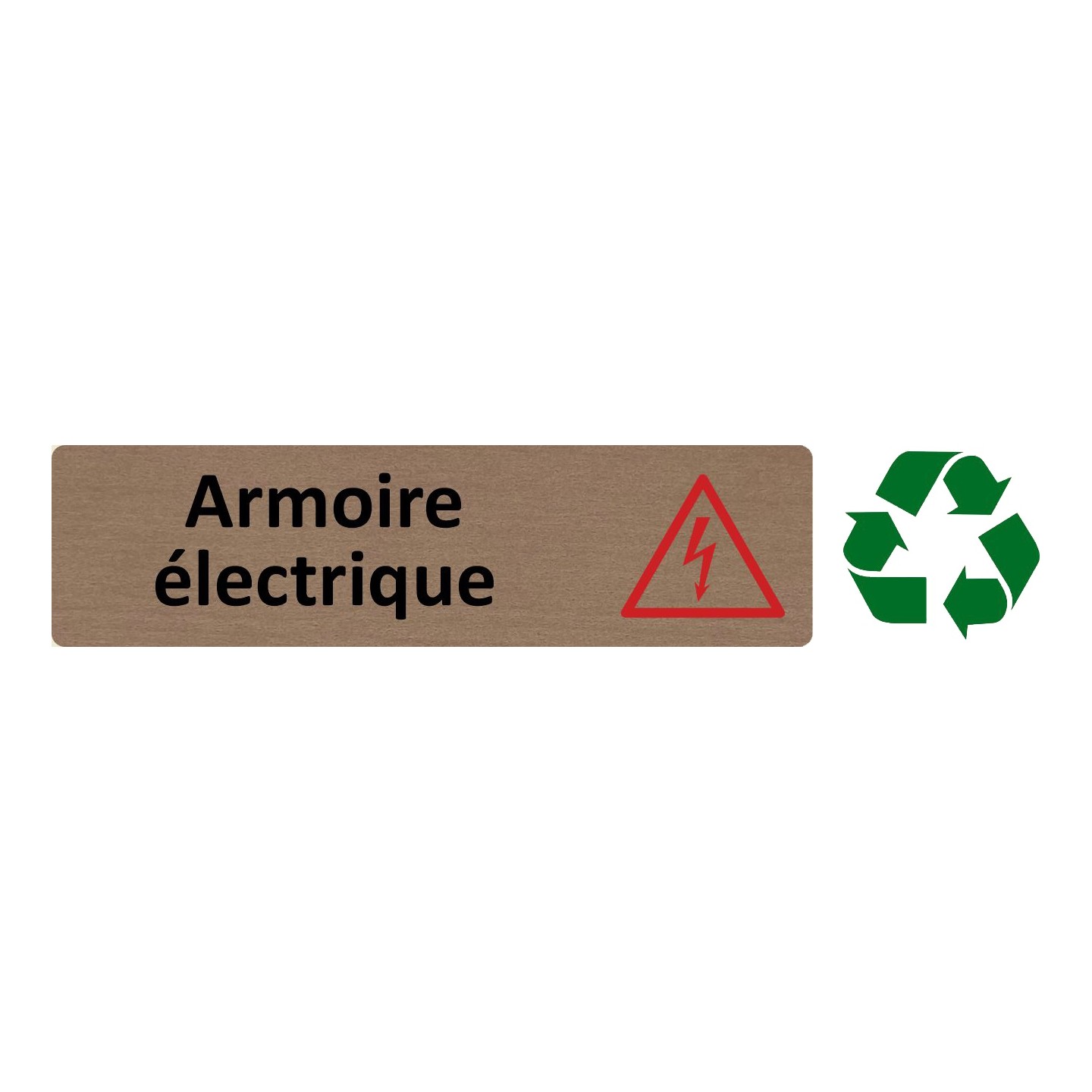 Plaque de porte économique " Armoire électrique "