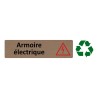 Plaque de porte économique " Armoire électrique "
