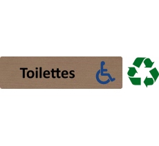 Plaque de porte standard en bois 2.0 " Toilettes handicapé "