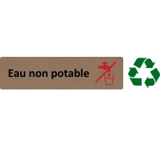 Plaque de porte économique " Eau non potable "