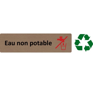 Plaque de porte économique " Eau non potable "