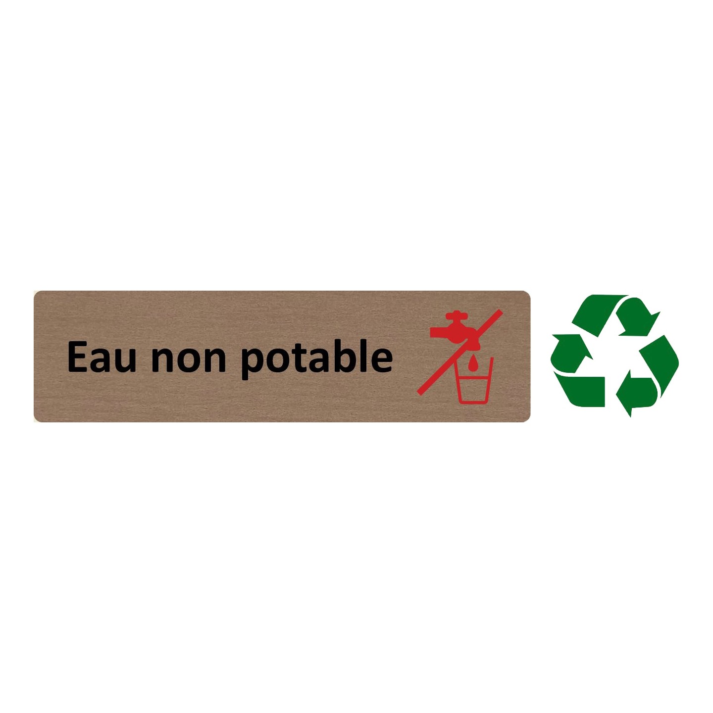 Plaque de porte économique " Eau non potable "