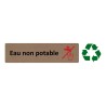 Plaque de porte économique " Eau non potable "