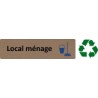 Plaque de porte standard en plexi "Local ménage"