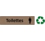 Plaque de porte standard en plexiglass "Toilettes non genrées"