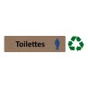 Plaque de porte standard en plexiglass "Toilettes non genrées"