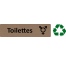 Plaque de porte standard en plexiglass "Symbole Toilettes non genrées"