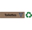 Plaque de porte standard en plexiglass "Symbole Toilettes non genrées"