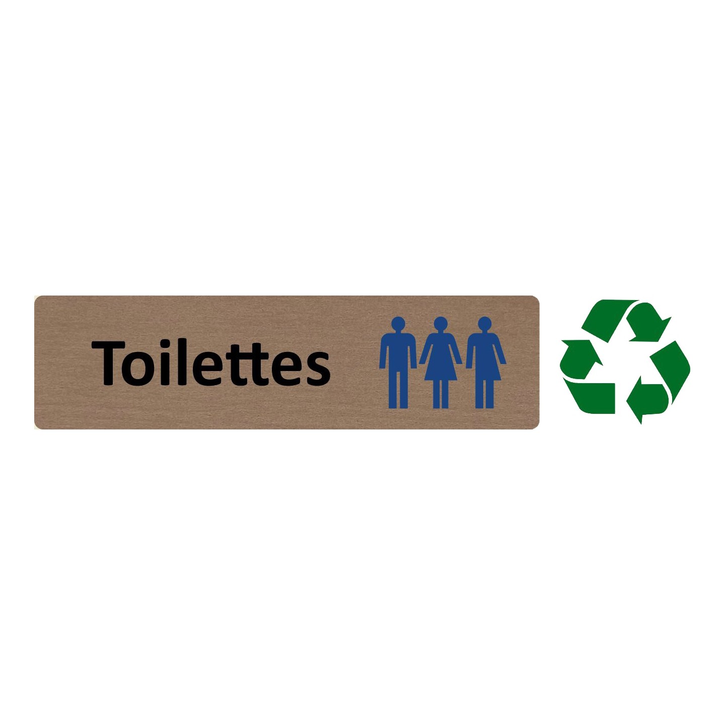 Plaque de porte standard en plexiglass "Toilettes mixtes non genrées"