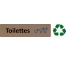 Plaque de porte standard en plexi "Symbole Toilettes mixtes non genrées"