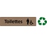 Plaque de porte standard en plexiglass "Toilettes handicapés non genrés"