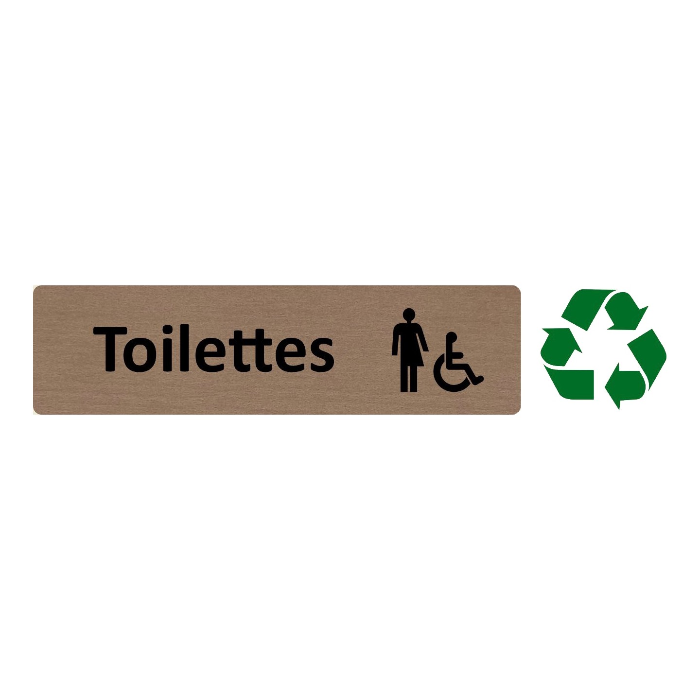 Plaque de porte standard en plexiglass "Toilettes handicapés non genrés"