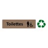 Plaque de porte standard en plexiglass "Toilettes handicapés non genrés"