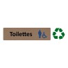 Plaque de porte standard en plexiglass "Toilettes handicapés non genrés"