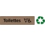 Plaque de porte standard en aluminium "Symbole Toilettes handicapés non genrés"
