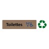 Plaque de porte standard en aluminium "Symbole Toilettes handicapés non genrés"