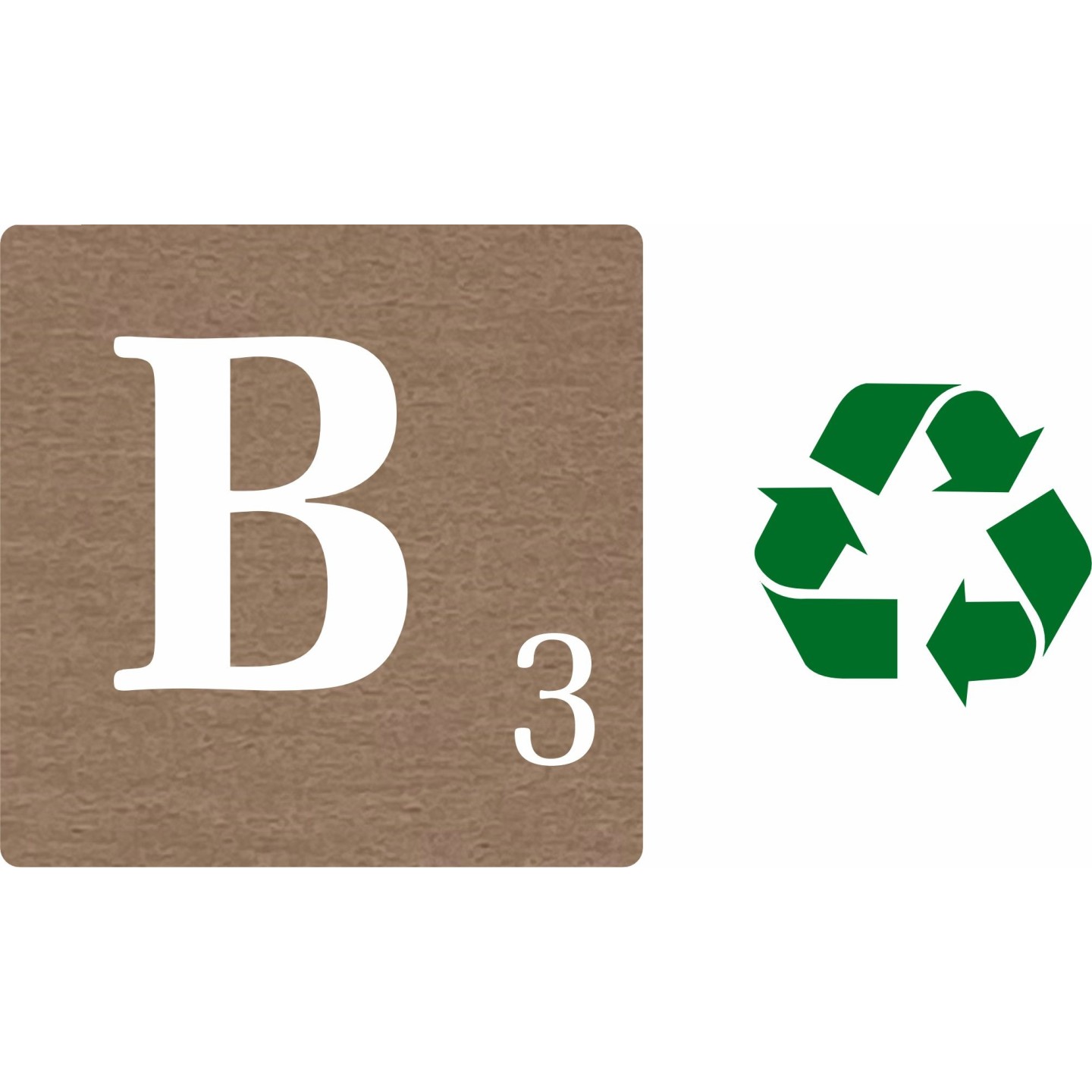 Lettre déco Scrabble en bois naturel   B