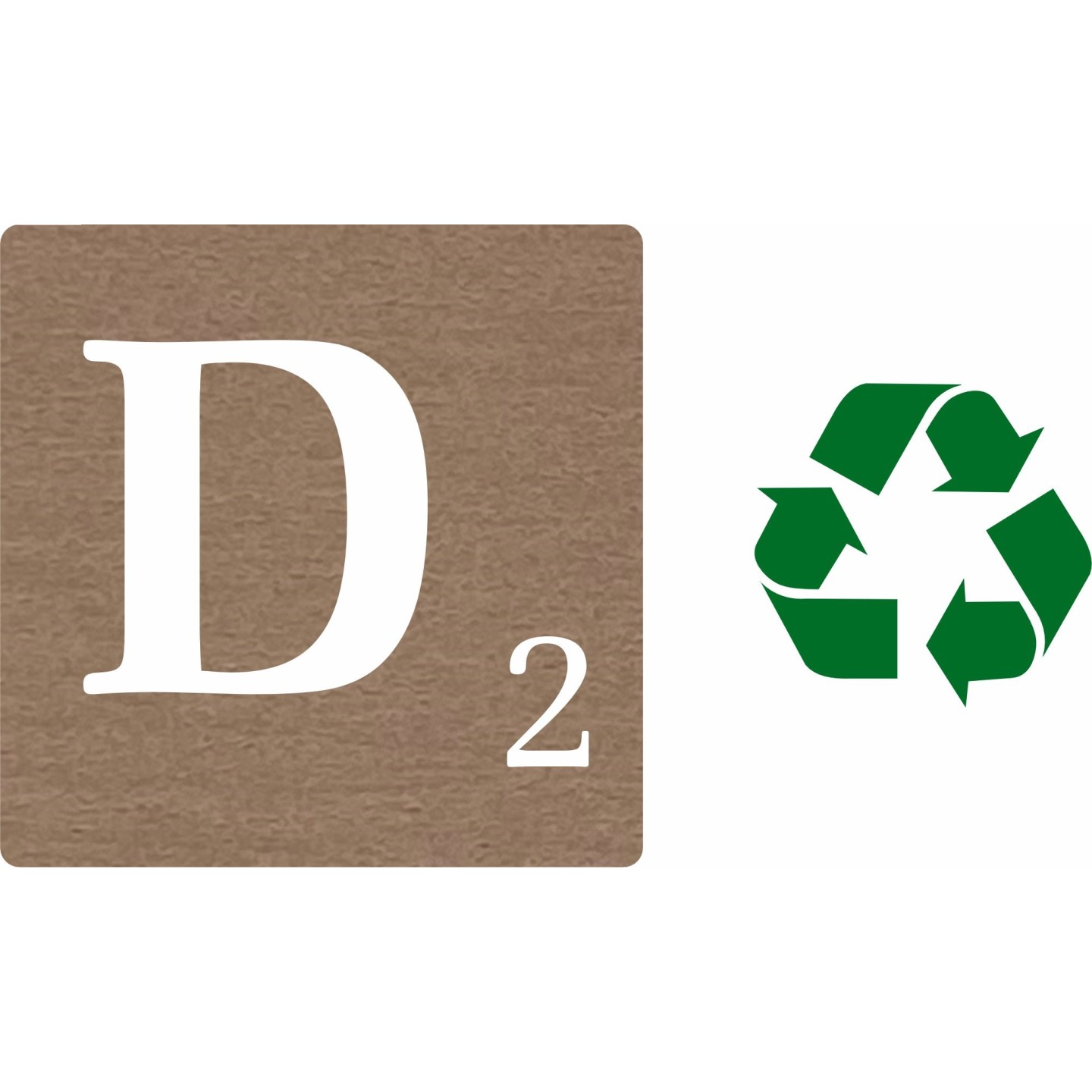 Lettre déco Scrabble en bois naturel   D