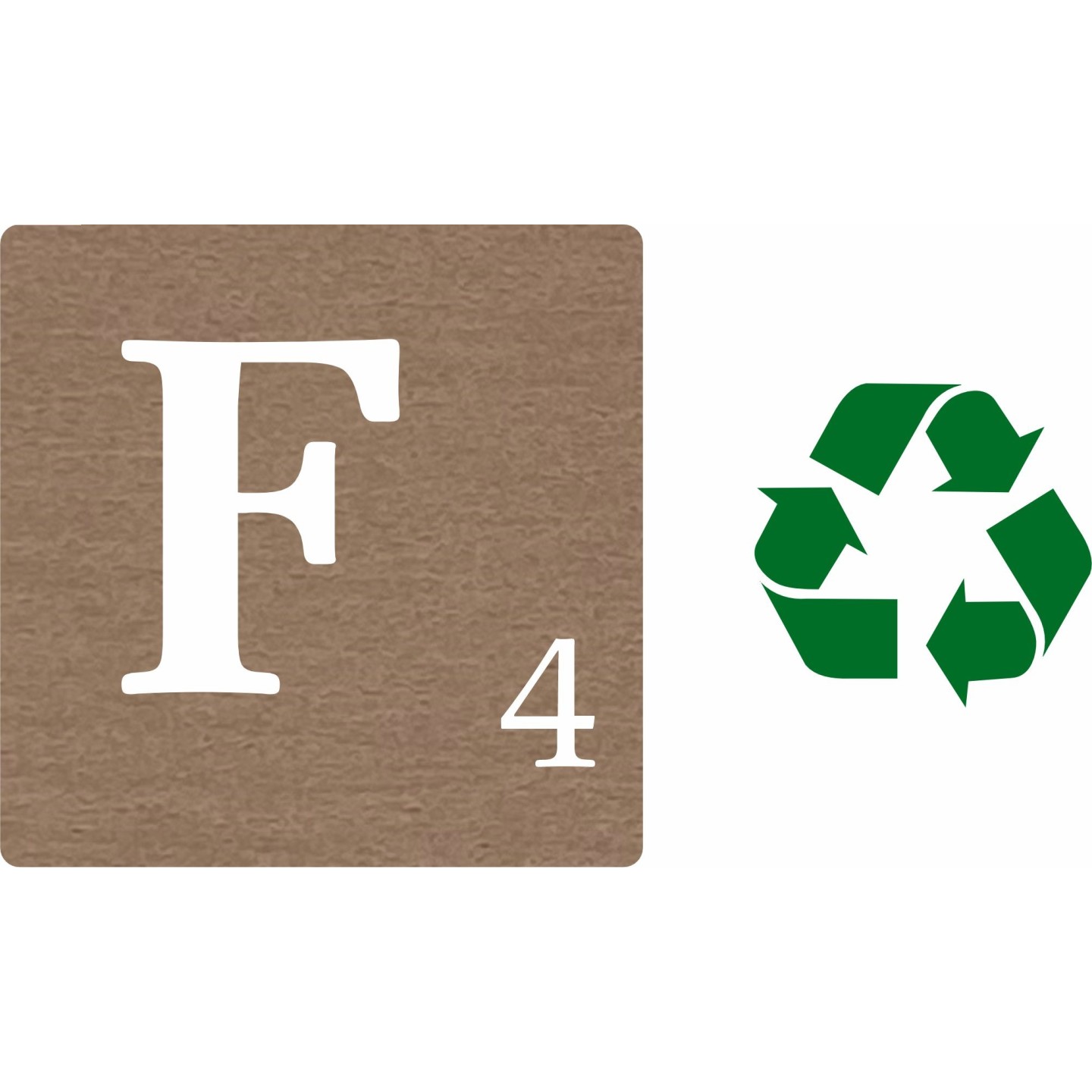 Lettre déco Scrabble en bois naturel   F