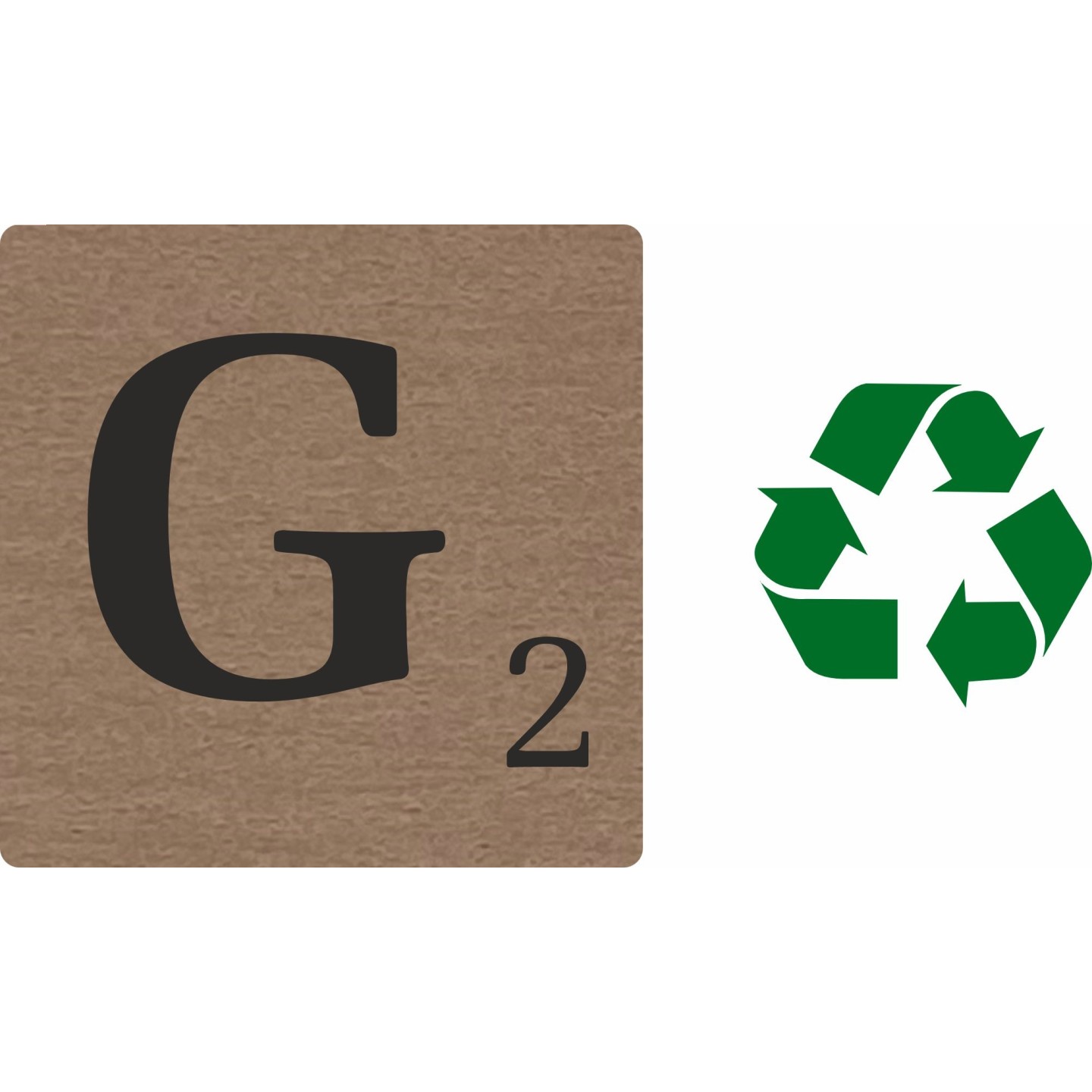 Lettre déco Scrabble en bois naturel   G