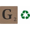 Lettre déco Scrabble en bois naturel   G