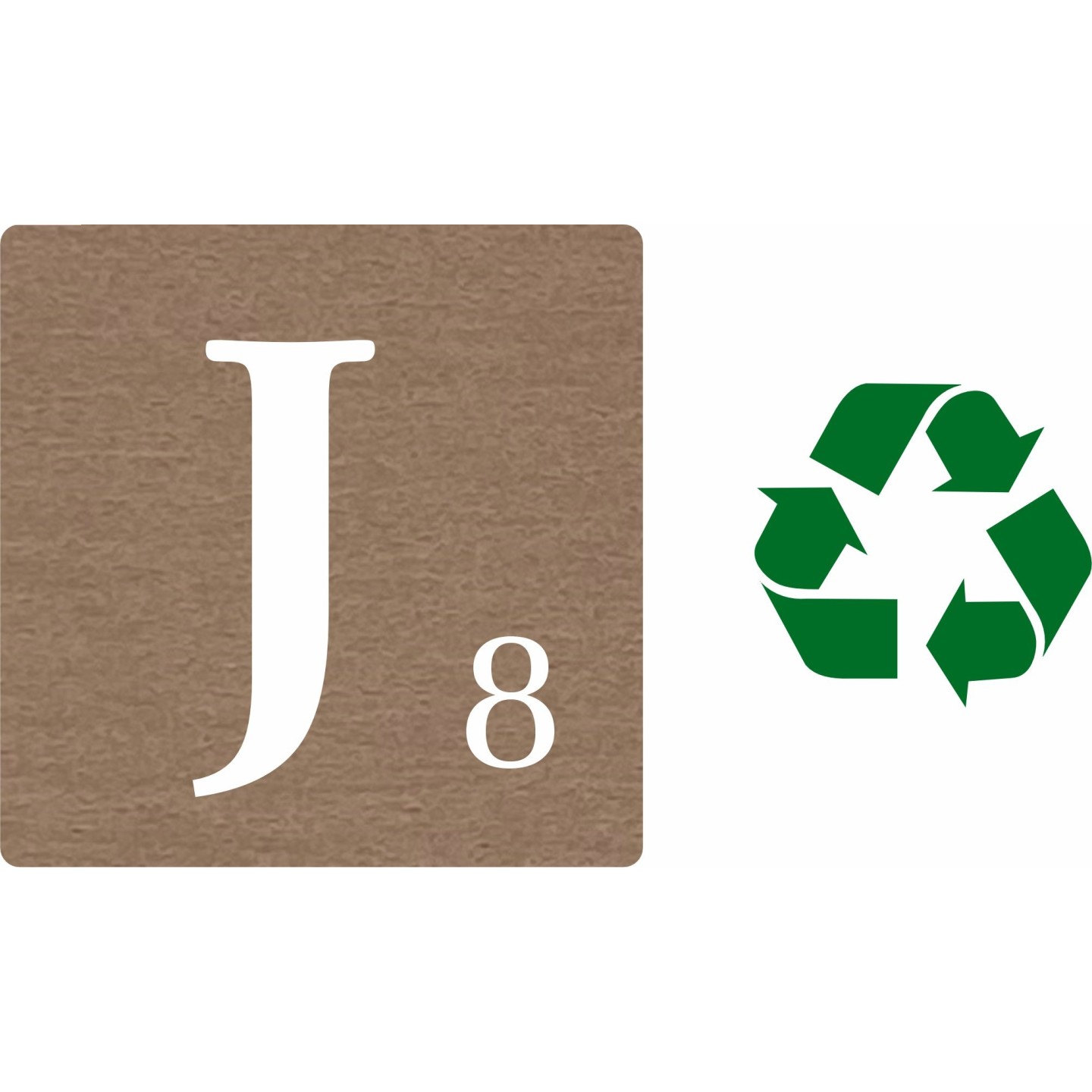 Lettre déco Scrabble en bois naturel   J