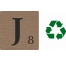 Lettre déco Scrabble en bois naturel J