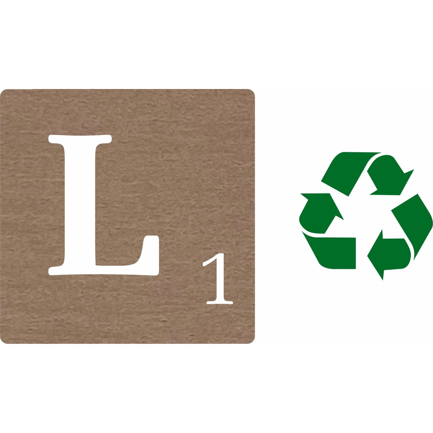 Lettre déco Scrabble en bois naturel   L