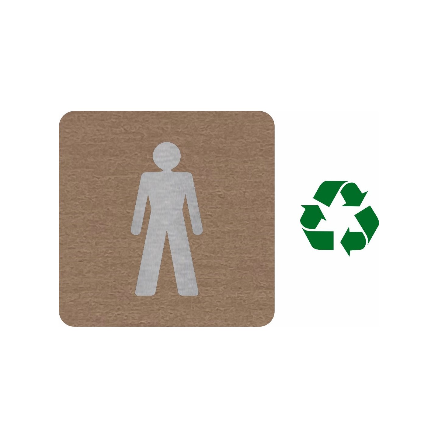 Plaque porte Toilettes hommes losange