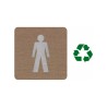 Plaque porte Toilettes hommes losange