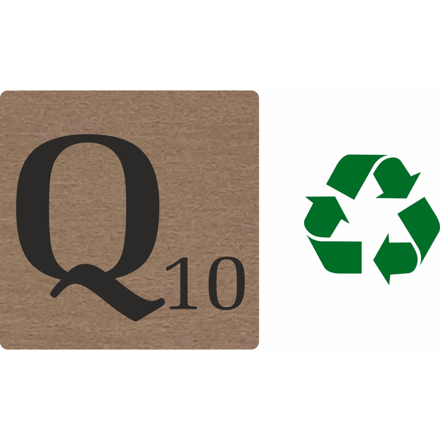 Lettre déco Scrabble en bois naturel   Q