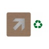 Plaque porte "Côté Bois" + alu   Flèche en haut vers la droite