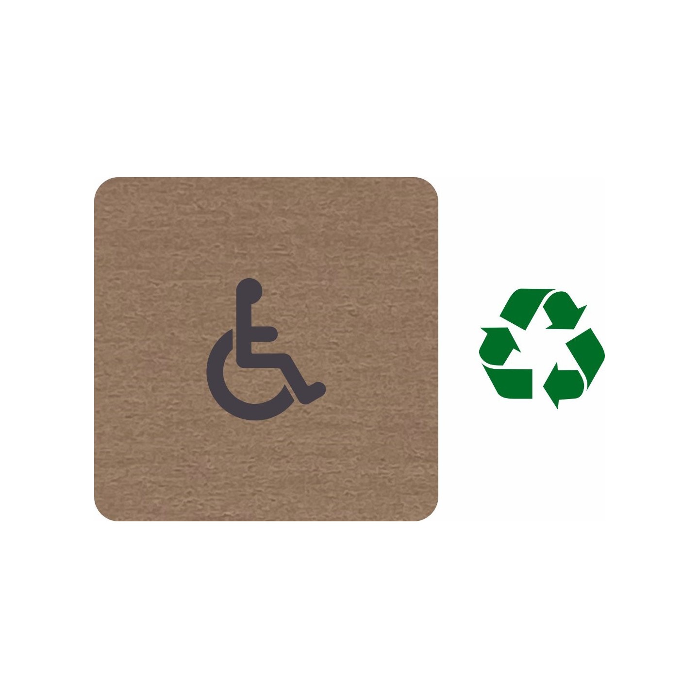 Plaque porte "Côté Bois" couleur Toilettes Enfant handicapé