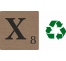 Lettre déco Scrabble en bois naturel X
