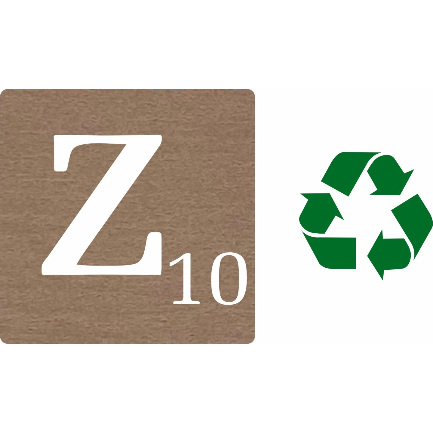 Lettre déco Scrabble en bois naturel  Z