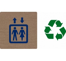 Pictogramme économique en bois " Ascenseur "