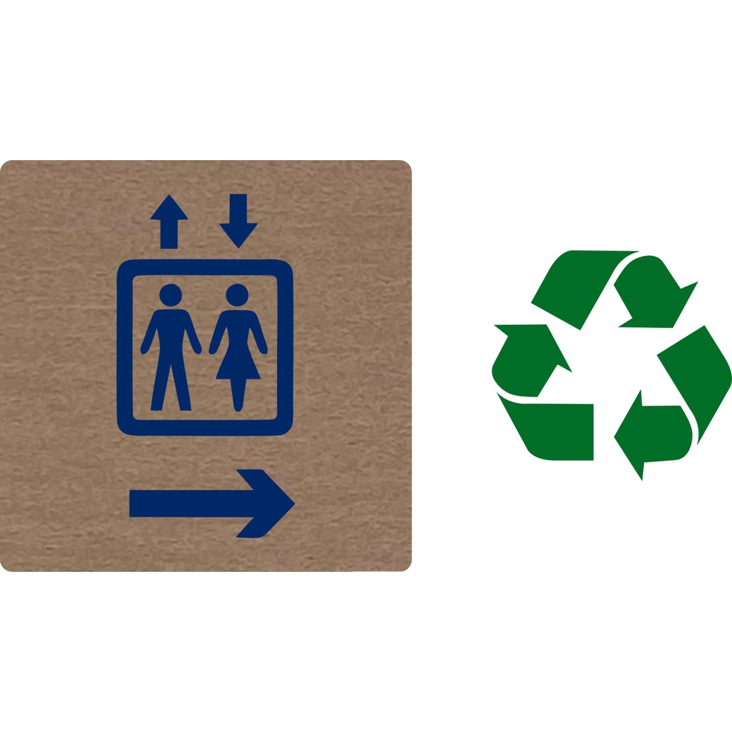 Pictogramme économique " Ascenseur à droite "