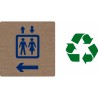 Pictogramme économique " Ascenseur à gauche "