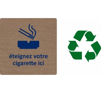 Pictogramme économique en alu " Eteignez votre cigarette ici "