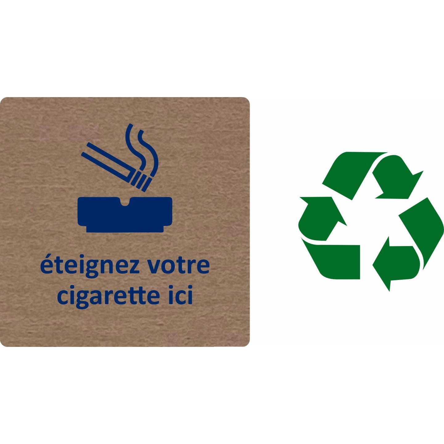 Pictogramme économique en alu " Eteignez votre cigarette ici "