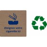Pictogramme économique en alu " Eteignez votre cigarette ici "