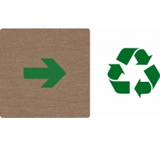 Pictogramme économique en bois 2.0 " Flèche "