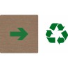 Pictogramme économique en alu " Flèche "