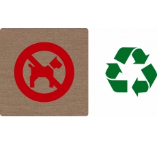 Pictogramme économique en alu " Chien interdit "